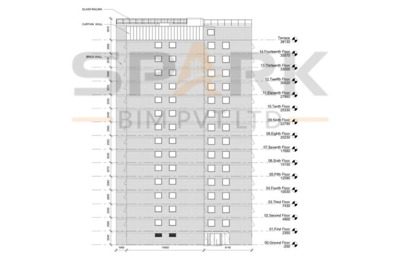 CAD to BIM Conversion for a Multistory Building-5