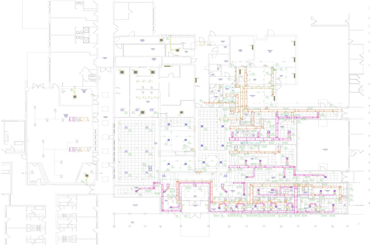 2D CAD HVAC Ductwork Shop Drawings Services