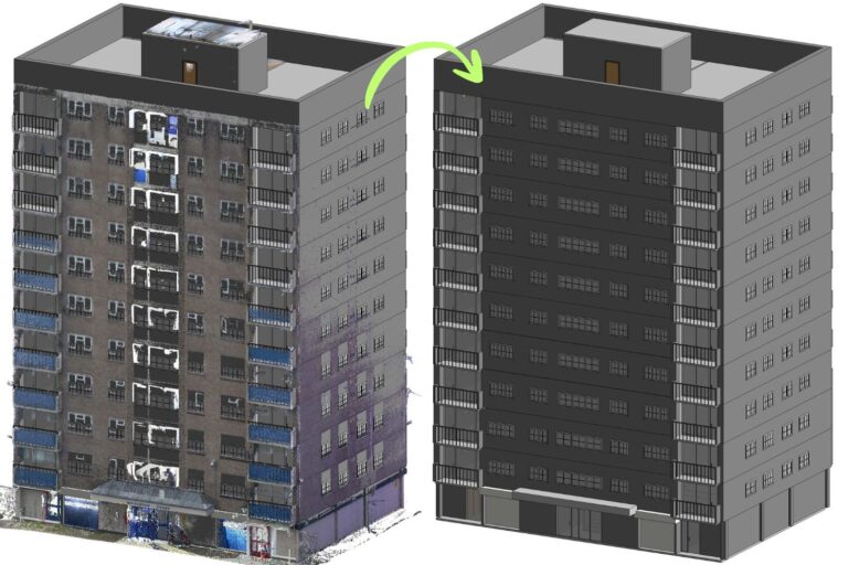 Point Cloud to BIM Conversion Services in California CA