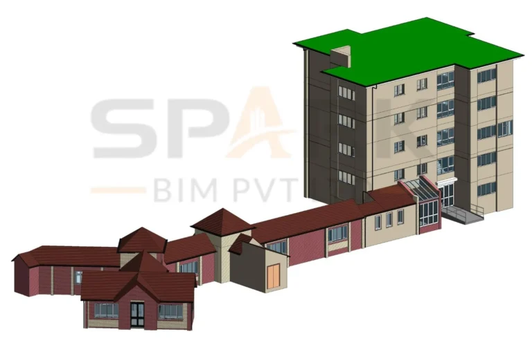 Revit Architecture 3D BIM Model - Residential Building - 1